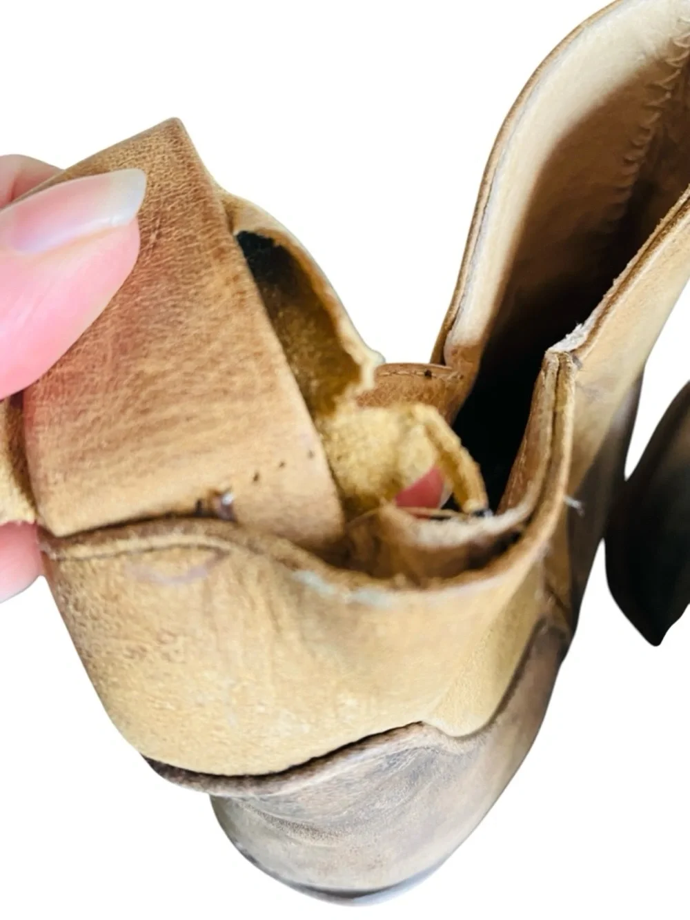 Corral Circle G Distressed Chocolate Women's 8 Ankle Boots Booties Pull on L5236 - Picture 3 of 12